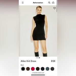 Reformation Alden knit black dress ✨